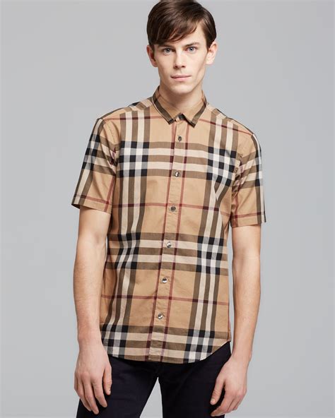 burberry plaid shirt mens|Burberry men's shirts 3x.